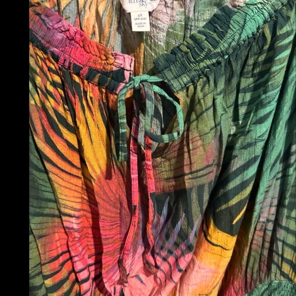 NWT TropicalMulticolor Terra SkyMaxi Dress Womens Plus Size 4X - Picture 5 of 8